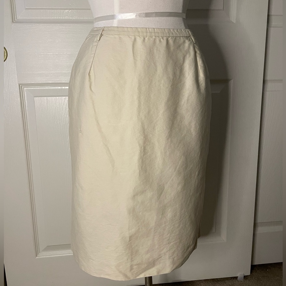 Dolce & Gabbana Khaki Midi Skirt